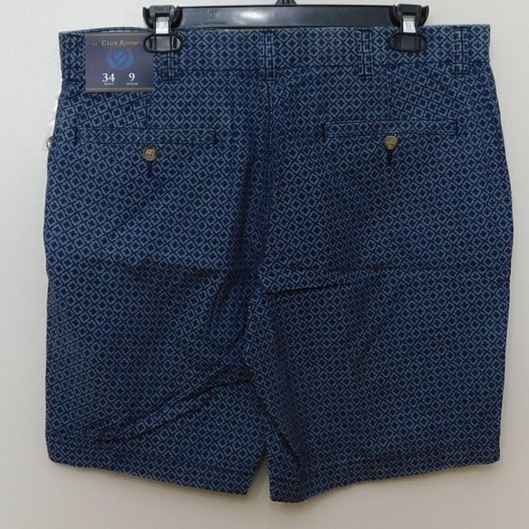 Club Room Foulard Pattern Flat Front Shorts - 34 - Picture 2 of 2